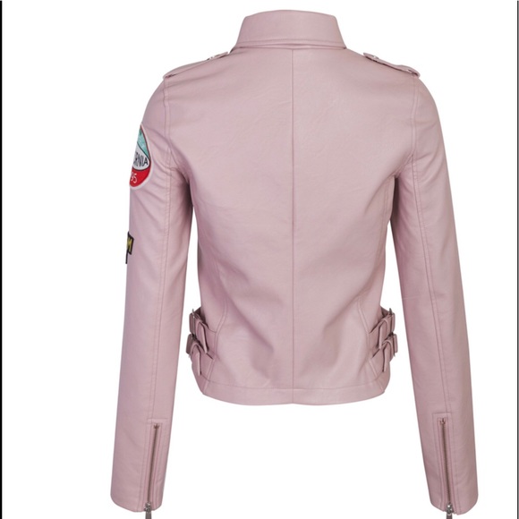 Love Tree pink faux leather bomber jacket. Lowest price today! - Picture 6 of 16